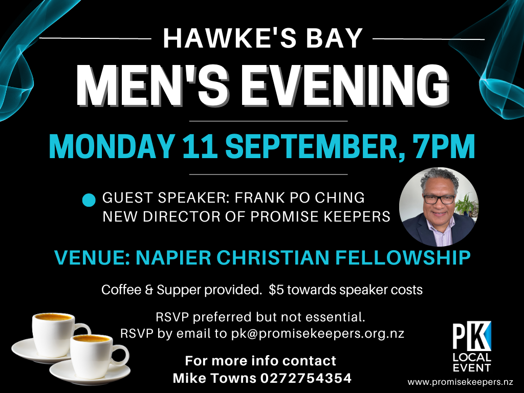 Hawke's Bay Men's Event Monday 11 September