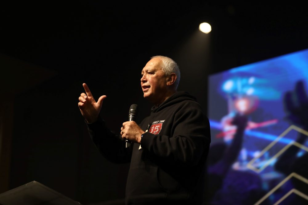 Norm McLeod speaking at PKNZ 2024 event