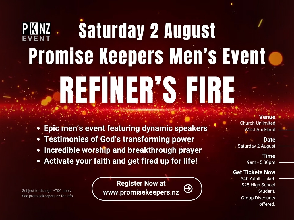 The Promise Keepers Men's Event on Saturday 2 August is going to be epic featuring dynamic speakers