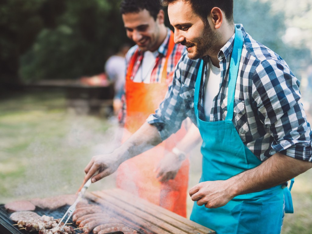 My mate and I were manning the barbecue, cooking for our church's community meal night.