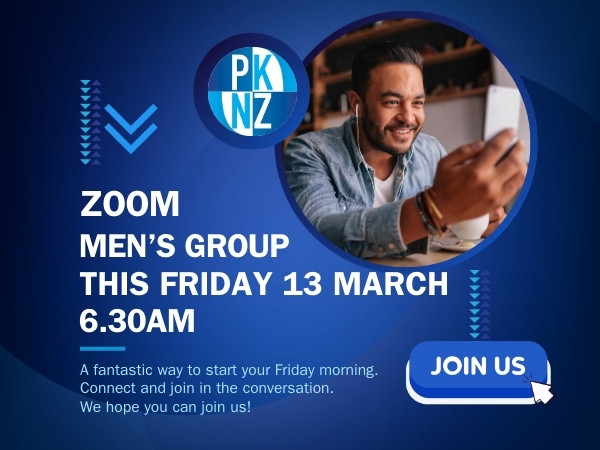 Join the PK Men’s Zoom Group This Friday 13 March at 6:30am