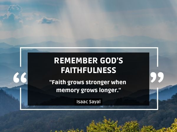 How easily we become anxious because we dwell upon what God has not yet done instead of remembering what He has already accomplished. Faith grows stronger when memory grows longer.